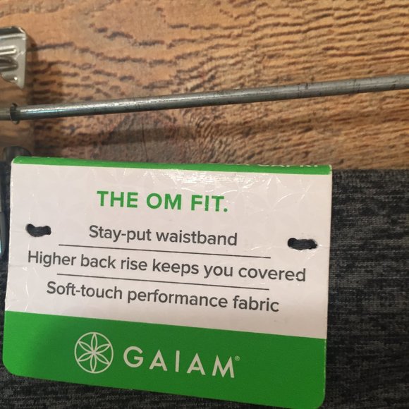 Gaiam Yoga Leggings Sz S Gray Heather Black Mesh - Picture 3 of 7